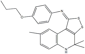 N-(4-propoxyphenyl)-N-(4,4,8-trimethyl-4,5-dihydro-1H-[1,2]dithiolo[3,4-c]quinolin-1-ylidene)amine Struktur