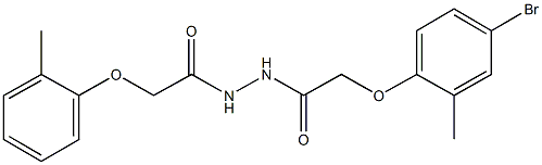 N'-[(4-bromo-2-methylphenoxy)acetyl]-2-(2-methylphenoxy)acetohydrazide Struktur