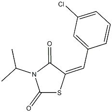 5-(3-chlorobenzylidene)-3-isopropyl-1,3-thiazolidine-2,4-dione Struktur