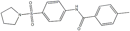 4-methyl-N-[4-(pyrrolidin-1-ylsulfonyl)phenyl]benzamide Struktur