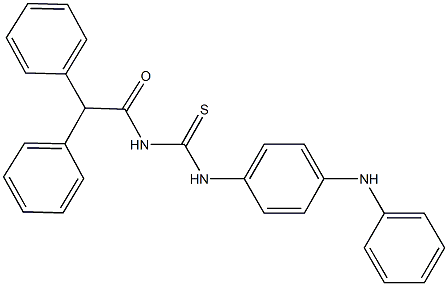 N-(4-anilinophenyl)-N'-(diphenylacetyl)thiourea Struktur