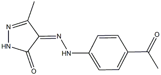 3-methyl-1H-pyrazole-4,5-dione 4-[(4-acetylphenyl)hydrazone] Struktur