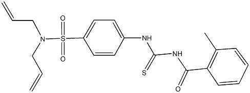 N,N-diallyl-4-({[(2-methylbenzoyl)amino]carbothioyl}amino)benzenesulfonamide Struktur