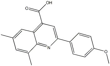 2-(4-methoxyphenyl)-6,8-dimethyl-4-quinolinecarboxylic acid Struktur