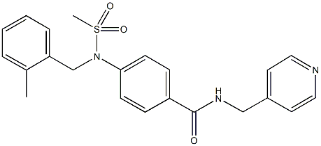 4-[(2-methylbenzyl)(methylsulfonyl)amino]-N-(4-pyridinylmethyl)benzamide Struktur