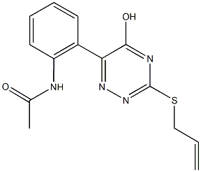 N-{2-[3-(allylsulfanyl)-5-oxo-4,5-dihydro-1,2,4-triazin-6-yl]phenyl}acetamide Struktur