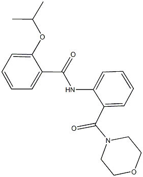 2-isopropoxy-N-[2-(4-morpholinylcarbonyl)phenyl]benzamide Struktur