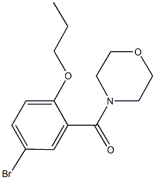 4-bromo-2-(4-morpholinylcarbonyl)phenyl propyl ether Struktur