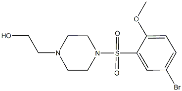 2-{4-[(5-bromo-2-methoxyphenyl)sulfonyl]-1-piperazinyl}ethanol Struktur