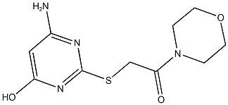 6-amino-2-{[2-(4-morpholinyl)-2-oxoethyl]sulfanyl}-4-pyrimidinol Struktur