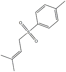 1-methyl-4-[(3-methyl-2-butenyl)sulfonyl]benzene Struktur