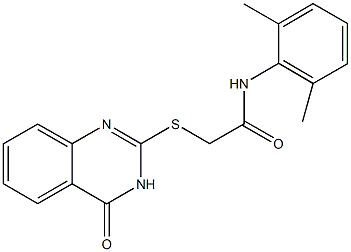 N-(2,6-dimethylphenyl)-2-[(4-oxo-3,4-dihydro-2-quinazolinyl)sulfanyl]acetamide Struktur