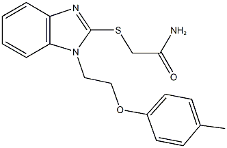 2-({1-[2-(4-methylphenoxy)ethyl]-1H-benzimidazol-2-yl}sulfanyl)acetamide Struktur