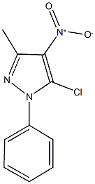 5-chloro-4-nitro-3-methyl-1-phenyl-1H-pyrazole Struktur