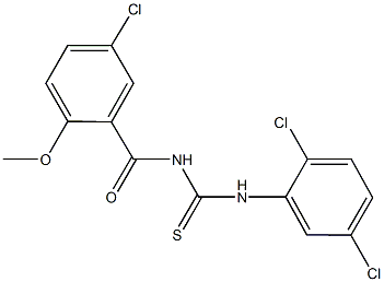 N-(5-chloro-2-methoxybenzoyl)-N'-(2,5-dichlorophenyl)thiourea Struktur