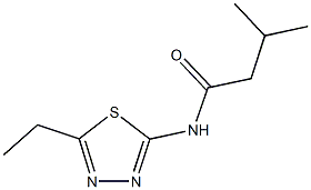 N-(5-ethyl-1,3,4-thiadiazol-2-yl)-3-methylbutanamide Struktur