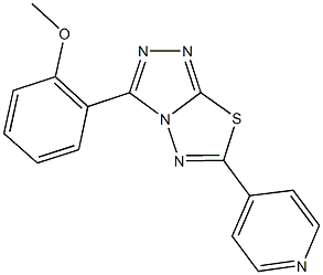 methyl 2-[6-(4-pyridinyl)[1,2,4]triazolo[3,4-b][1,3,4]thiadiazol-3-yl]phenyl ether Struktur