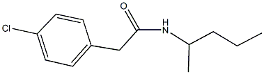 2-(4-chlorophenyl)-N-(1-methylbutyl)acetamide Struktur