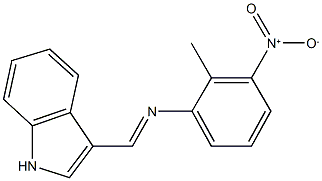 3-[({3-nitro-2-methylphenyl}imino)methyl]-1H-indole Struktur