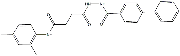 4-[2-([1,1'-biphenyl]-4-ylcarbonyl)hydrazino]-N-(2,4-dimethylphenyl)-4-oxobutanamide Struktur