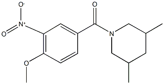 1-{3-nitro-4-methoxybenzoyl}-3,5-dimethylpiperidine Structure