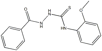 2-benzoyl-N-(2-methoxyphenyl)hydrazinecarbothioamide Struktur