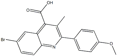 6-bromo-2-(4-methoxyphenyl)-3-methyl-4-quinolinecarboxylic acid Struktur