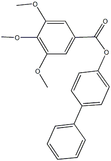 [1,1'-biphenyl]-4-yl 3,4,5-trimethoxybenzoate Struktur