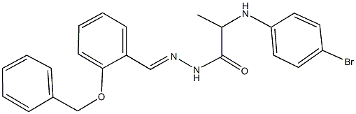 N'-[2-(benzyloxy)benzylidene]-2-(4-bromoanilino)propanohydrazide Struktur