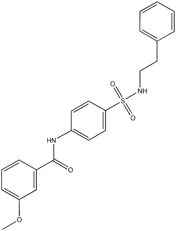 3-methoxy-N-(4-{[(2-phenylethyl)amino]sulfonyl}phenyl)benzamide Struktur