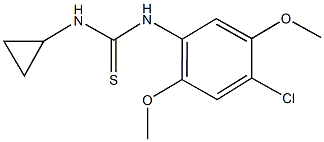 N-(4-chloro-2,5-dimethoxyphenyl)-N'-cyclopropylthiourea Struktur