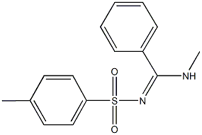 4-methyl-N-[(methylamino)(phenyl)methylene]benzenesulfonamide Struktur