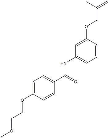 4-(2-methoxyethoxy)-N-{3-[(2-methyl-2-propenyl)oxy]phenyl}benzamide Struktur