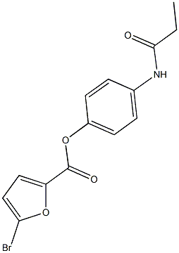 4-(propionylamino)phenyl 5-bromo-2-furoate Struktur