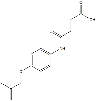 4-{4-[(2-methyl-2-propenyl)oxy]anilino}-4-oxobutanoic acid Struktur