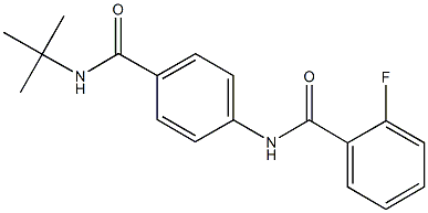 N-{4-[(tert-butylamino)carbonyl]phenyl}-2-fluorobenzamide Struktur