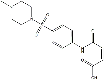 4-{4-[(4-methyl-1-piperazinyl)sulfonyl]anilino}-4-oxo-2-butenoic acid Struktur