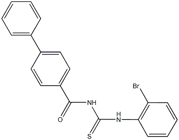 N-([1,1'-biphenyl]-4-ylcarbonyl)-N'-(2-bromophenyl)thiourea Struktur