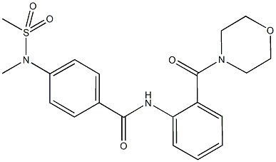 4-[methyl(methylsulfonyl)amino]-N-[2-(4-morpholinylcarbonyl)phenyl]benzamide Struktur