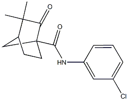 N-(3-chlorophenyl)-3,3-dimethyl-2-oxobicyclo[2.2.1]heptane-1-carboxamide Struktur