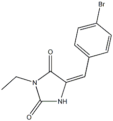 5-(4-bromobenzylidene)-3-ethyl-2,4-imidazolidinedione Struktur