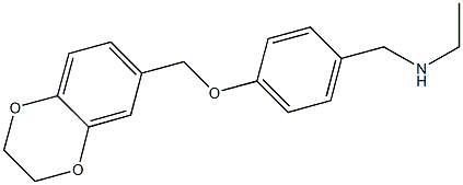 N-[4-(2,3-dihydro-1,4-benzodioxin-6-ylmethoxy)benzyl]-N-ethylamine Struktur