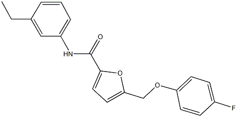 N-(3-ethylphenyl)-5-[(4-fluorophenoxy)methyl]-2-furamide Struktur