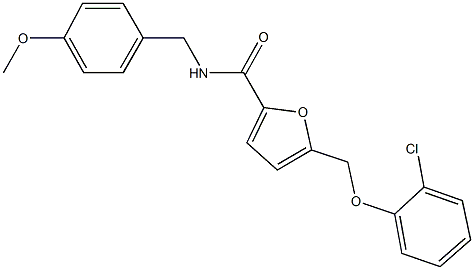 5-[(2-chlorophenoxy)methyl]-N-(4-methoxybenzyl)-2-furamide Struktur