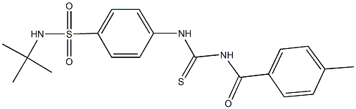 N-(tert-butyl)-4-({[(4-methylbenzoyl)amino]carbothioyl}amino)benzenesulfonamide Struktur