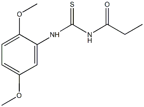 N-(2,5-dimethoxyphenyl)-N'-propionylthiourea Struktur