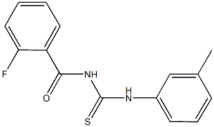 N-(2-fluorobenzoyl)-N'-(3-methylphenyl)thiourea Struktur