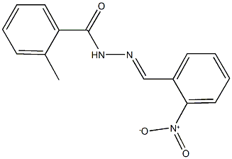 N'-{2-nitrobenzylidene}-2-methylbenzohydrazide Struktur