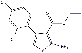 ethyl 2-amino-4-(2,4-dichlorophenyl)-3-thiophenecarboxylate Struktur