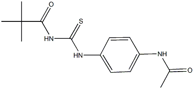 N-[4-({[(2,2-dimethylpropanoyl)amino]carbothioyl}amino)phenyl]acetamide Struktur